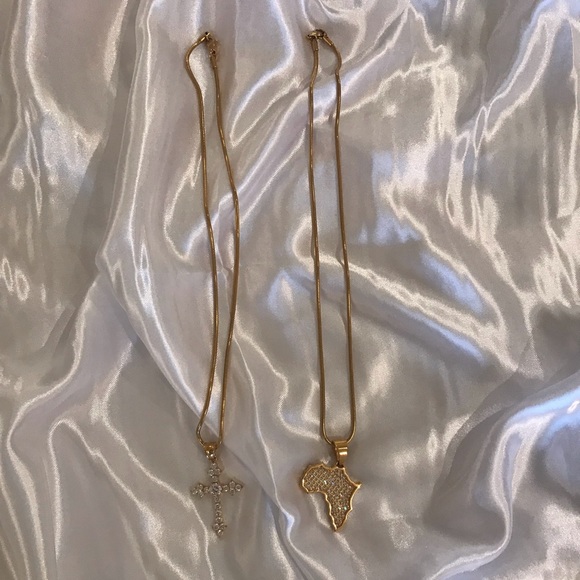 Gold Stainless Steel Pendant Necklaces - Picture 2 of 4